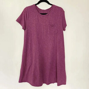 DULUTH TRADING CO To N Flow T Shirt Dress Size M UPF 30 Stay-Dry Comfort Purple